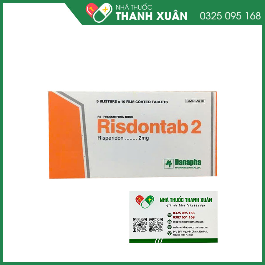 Risdontab 2 điều trị tâm thần phân liệt, cải thiện triệu chứng trầm cảm, lo âu